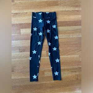Therez Black Leggings with Metallic Stars